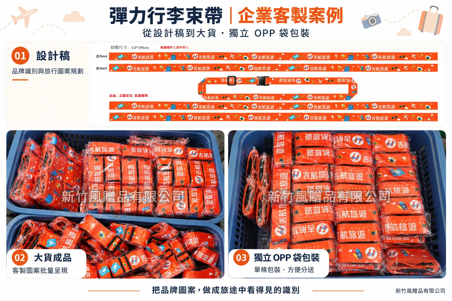 彈力行李束帶客製｜客製案例資料