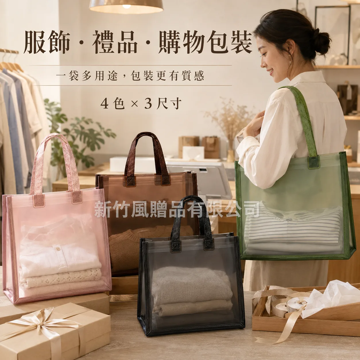 PVC手提袋-PVC加厚時尚手提袋_生活情境