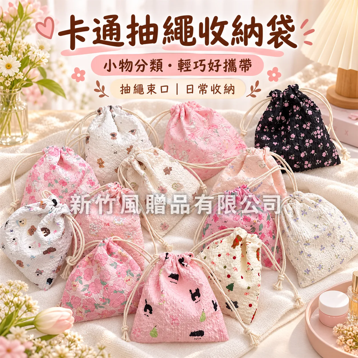 卡通抽繩收納袋商品主圖