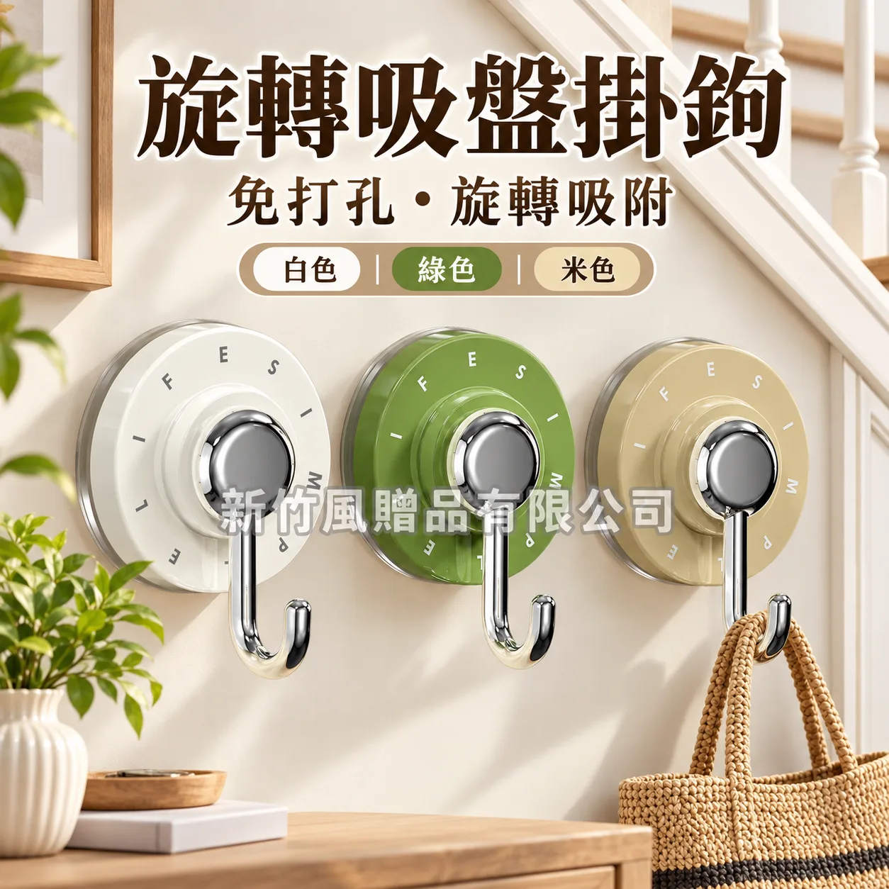 旋轉吸盤掛勾商品主圖