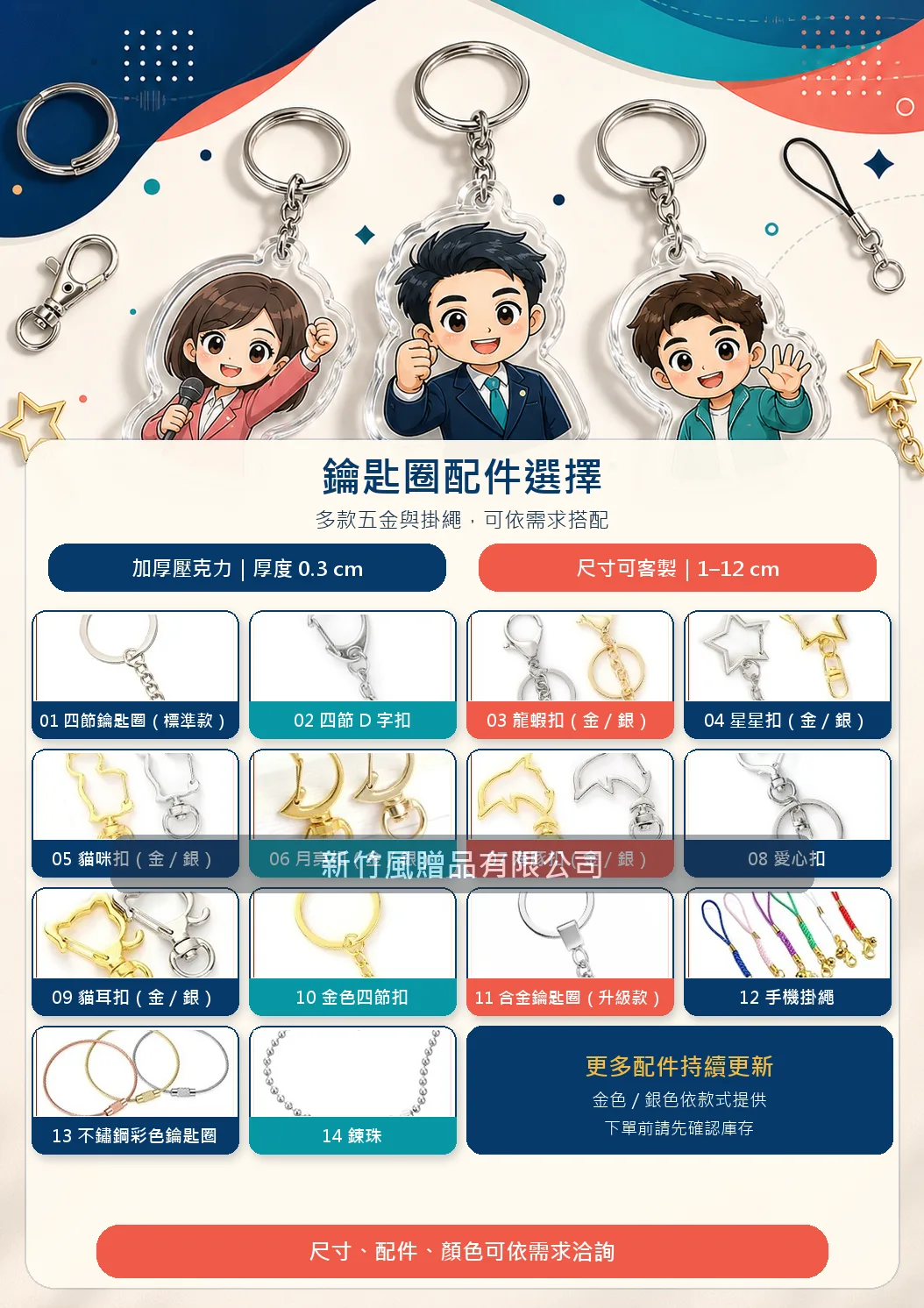 客製壓克力鑰匙圈商品圖 4